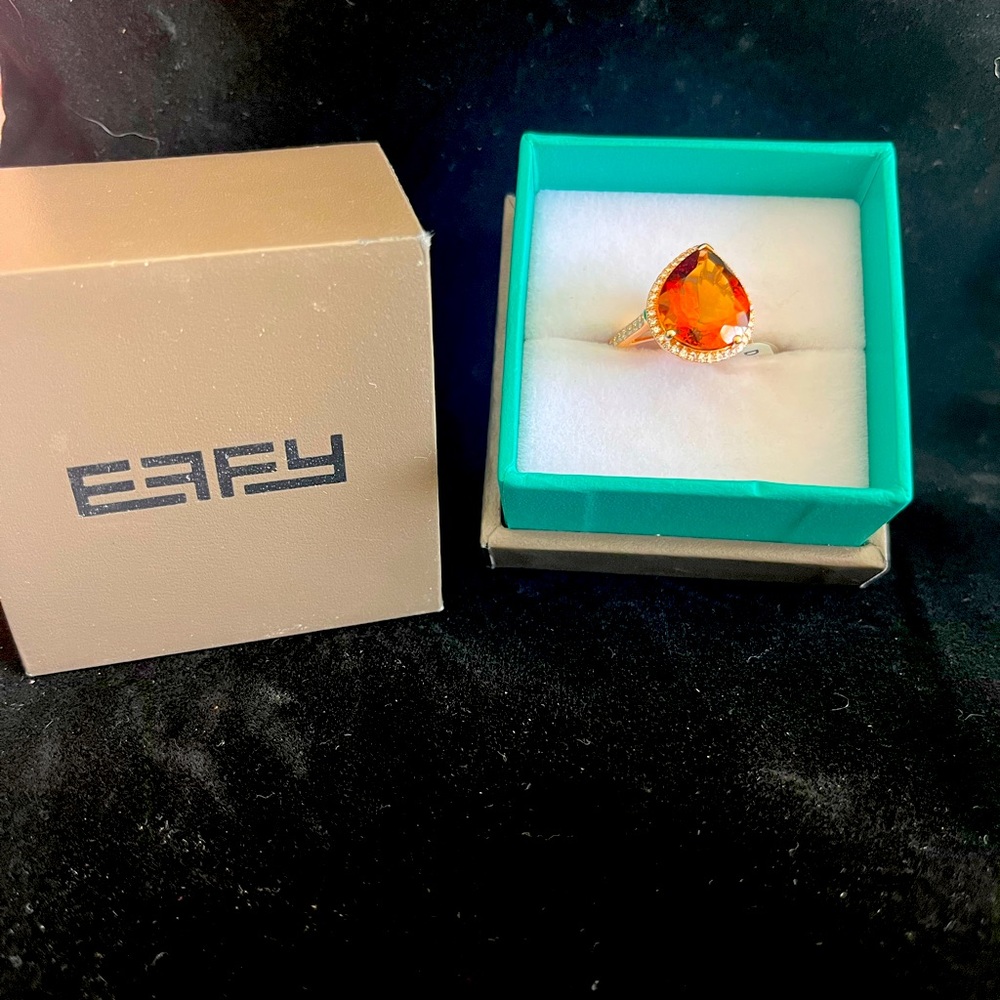 A Showcase Piece - Effy Citrine and Diamond ring from Saks 5th Avenue